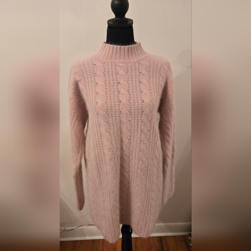 Vintage Jay Jacobs 80s Angora Lambswool Cable Knit Sweater